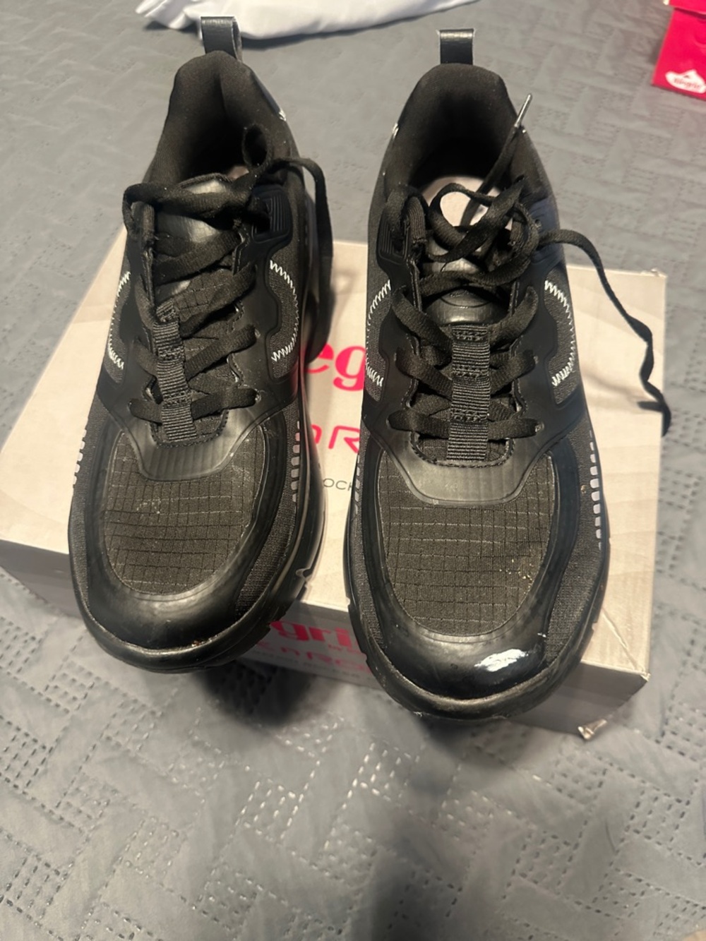 Alegria Black Women's Casual Lace-Up Sneakers
